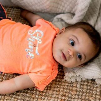 PLAYERA LENTEJUELAS NARANJA HOLLY LAND BABY