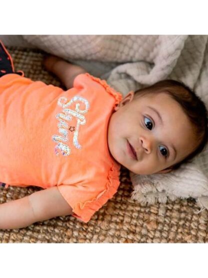 PLAYERA LENTEJUELAS NARANJA HOLLY LAND BABY