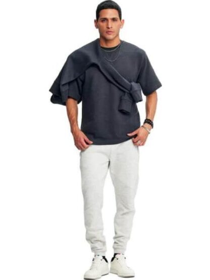PLAYERA LISA MANGA 4 4 GRIS HARD SODA