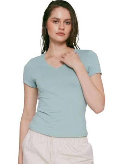 PLAYERA MANGA CORTA AZUL MENTA HOLLY LAND - Image 2