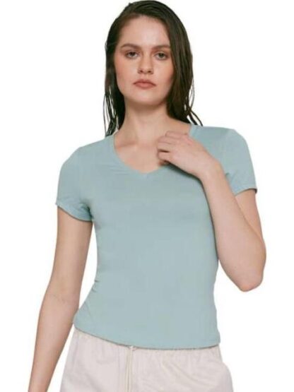 PLAYERA MANGA CORTA AZUL MENTA HOLLY LAND - Image 3