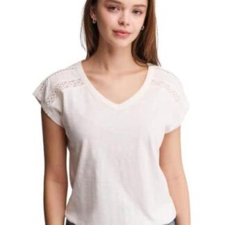PLAYERA MANGA CORTA MARFIL HOLLY LAND