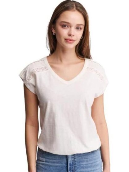 PLAYERA MANGA CORTA MARFIL HOLLY LAND