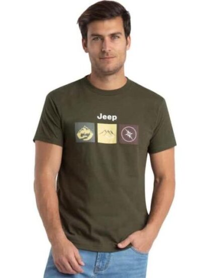 PLAYERA MANGA CORTA VERDE OLIVO JEEP