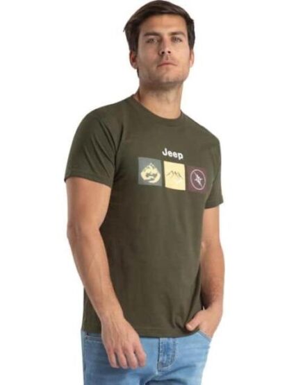 PLAYERA MANGA CORTA VERDE OLIVO JEEP - Image 2