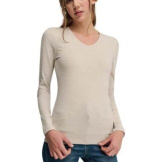 PLAYERA MANGA LARGA BEIGE HOLLY LAND