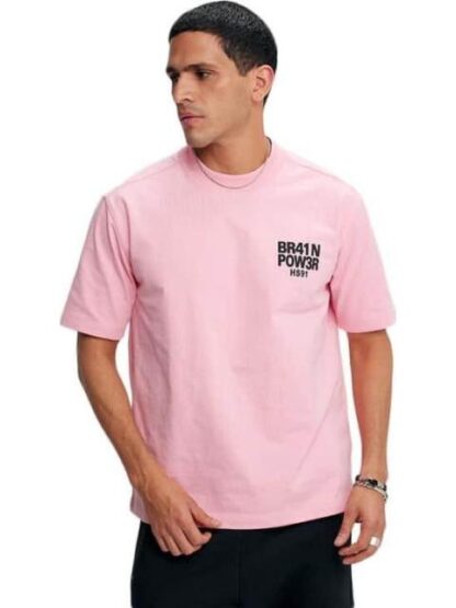 PLAYERA OVERSIZE LARGO MEDIO ROSA HARD SODA
