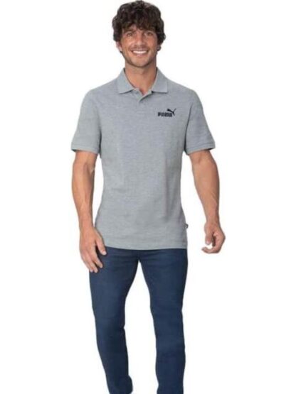 PLAYERA POLO ESS PIQUE GRIS PUMA