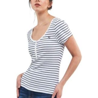 PLAYERA RAYAS MANGA CORTA BLANCO HOLLY LAND