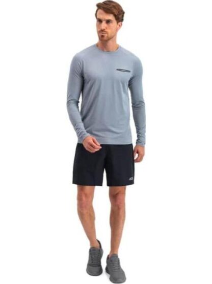 PLAYERA ROPA DEPORTIVA PLAYERA ML AZUL SKECHERS1