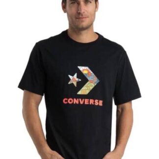 PLAYERA STAR CHEVRON BLOCK INFILL SS TEE NEGRO CONVERSE