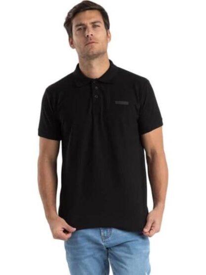 PLAYERA TIPO POLO NEGRO CATERPILLAR