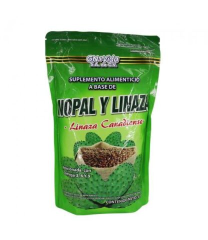 POLVO NOPAL Y LINAZA BOLSA 470 GR GN+VIDA
