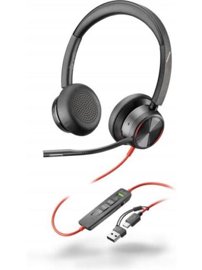 POLY AUDIFONOS CON MICROFONO BLACKWIRE 8225 ALAMBRICO 2.2 METROS USB C NEGRO - Image 7