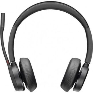 POLY AUDIFONOS CON MICROFONO VOYAGER 4320 MS CON BASE BLUETOOTH INALAMBRICO NEGRO
