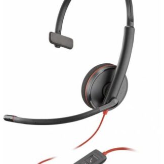 POLY MONOAURAL CON MICROFONO BLACKWIRE 3210 ALAMBRICO USB C NEGRO