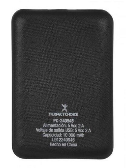 CARGADOR PORTATIL PERFECT CHOICE POWER BANK COMPACTO 10.000MAH NEGRO - Image 2