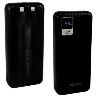 POWER BANK PILA BATERIA 20000MAH PORTATIL CARGA PANTALLA LED