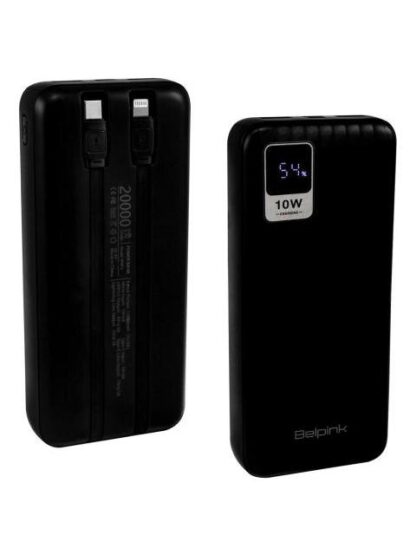 POWER BANK PILA BATERIA 20000MAH PORTATIL CARGA PANTALLA LED