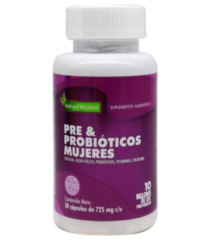 PRE Y PROBIOTICOS MUJERES 30 CAP NATURAL WISDOM