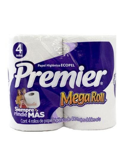 PREMIER MEGA ROLL 400 HOJAS 4 ROLLOS