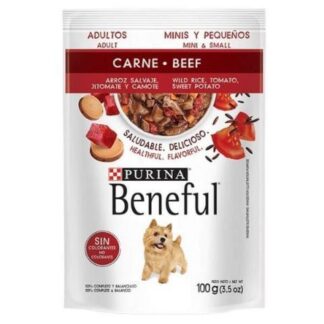 PURINA BENEFUL ADULTOS MINIS CARNE SOBRE DE 100 GR