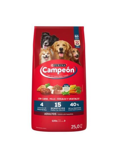 PURINA CAMPEON ADULTOS CARNE 25KG