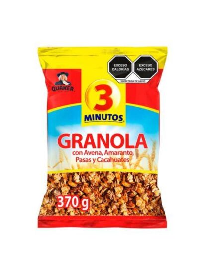QUAKER GRANOLA 3 MINUTOS BOLSA 370 GR