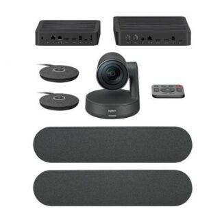 LOGITECH SISTEMA DE VIDEOCONFERENCIA RALLY PLUS CON MICROFONO 4K ULTRA HD 2X RJ-45 4X HDMI 5X USB 2.0 NEGRO