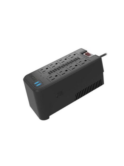 REGULADOR AUTOMATICO DE VOLTAJE FORZA (FVR1221USB) COLOR NEGRO CAPACIDAD DE 1200VA Y 600W - Image 2