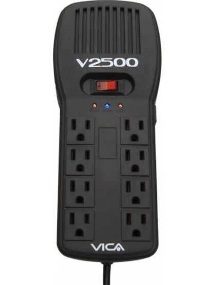 REGULADOR VICA V2500 2500VA 300J ENTRADA 100-127V NEGRO - Image 2