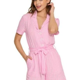 ROMPER DE LINO RAYADO ROSA HOLLY LAND
