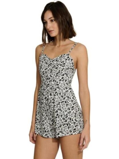 ROMPER ESTAMPADO DE LINO BLANCO/NEGRO HOLLY LAND - Image 2
