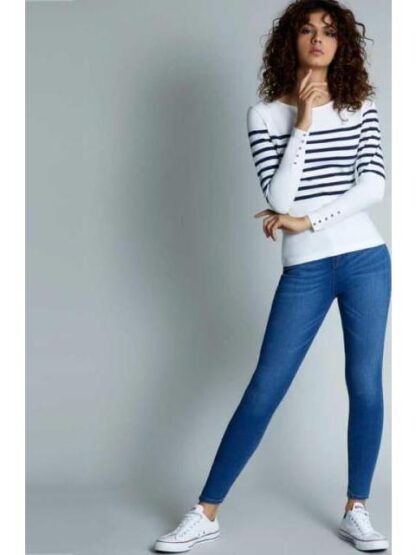 BLUSA RAYAS BLANCO HOLLY LAND - Image 4