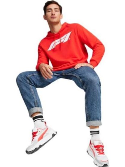 ROPA CASUAL F1 ESS LOGO HOODIE ROJO PUMA - Image 4