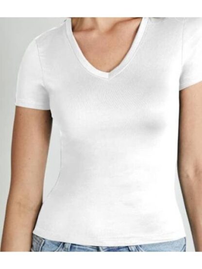 PLAYERA CUELLO V BLANCO HOLLY LAND - Image 3