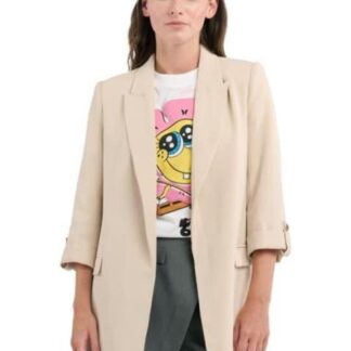 SACO LISO MANGA ELEVADORES BEIGE HOLLY LAND
