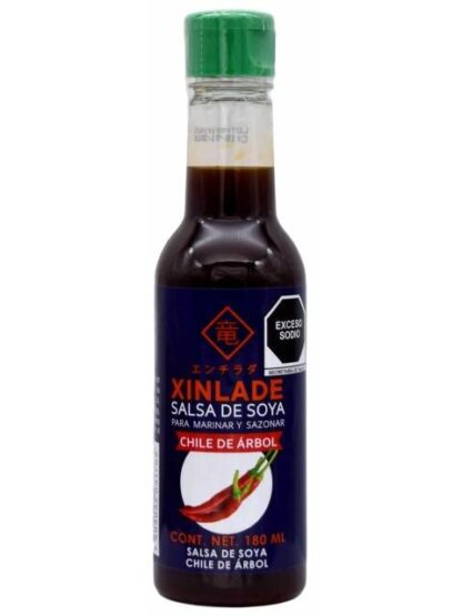 SALSA SOYA CHILE DE ARBOL 180 ML XINLADE