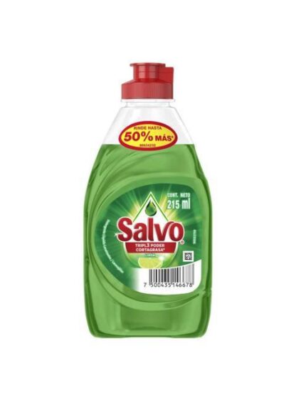 SALVO DETERGENTE LIQUIDO LIMON 215 ML