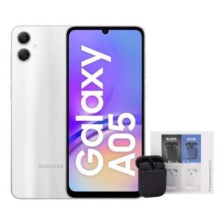 SAMSUNG GALAXY A05 DUAL 128GB 4RAM SILVER + AIR PODS GENERICOS