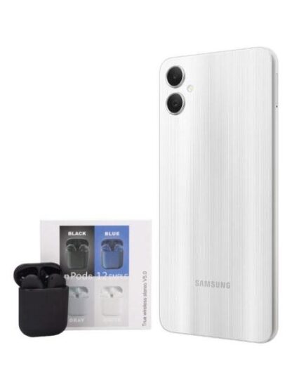 SAMSUNG GALAXY A05 DUAL 128GB 4RAM SILVER + AIR PODS GENERICOS - Image 3