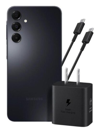 SAMSUNG GALAXY A16 6GB 128GB NEGRO + ADAPTADOR DE CORRIENTE EP-T2510 NEGRO