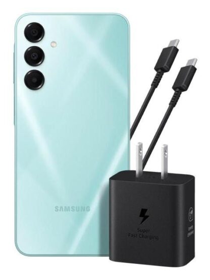 SAMSUNG GALAXY A16 6GB 128GB VERDE + ADAPTADOR DE CORRIENTE EP-T2510 NEGRO