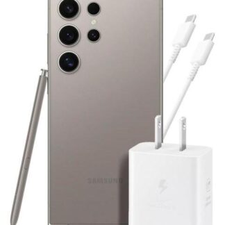 SAMSUNG GALAXY S24 ULTRA 12GB 512GB 5G GRIS + ADAPTADOR 25W EP-T2510 CABLE BLANCO