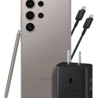 SAMSUNG GALAXY S24 ULTRA 12GB 512GB 5G GRIS + ADAPTADOR 25W EP-T2510 CABLE NEGRO