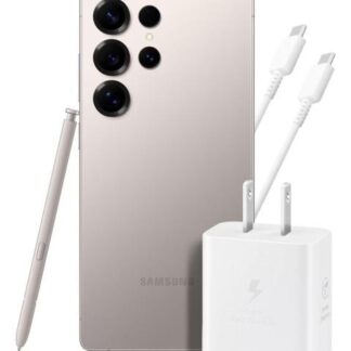 SAMSUNG GALAXY S25 ULTRA 12GB 512GB 5G GRIS + ADAPTADOR 25W EP-T2510 CABLE BLANCO