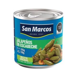 SAN MARCOS CHILES JALAPEÑOS ENTEROS 215 GR