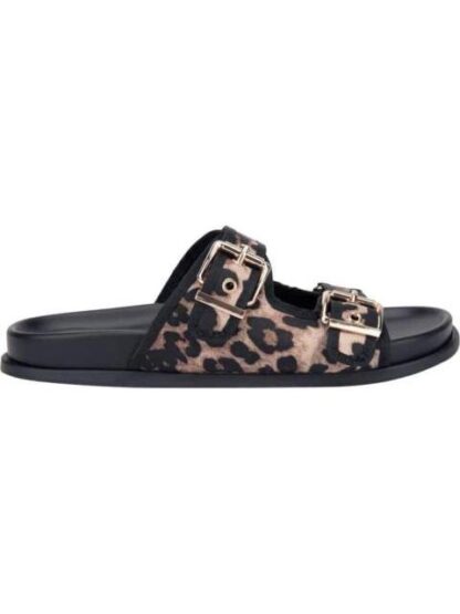 SANDALIA ANIMAL PRINT NEGRO VI LINE FASHION