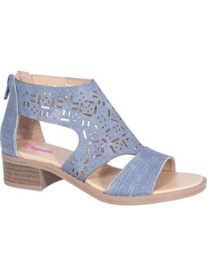 SANDALIA BOTIN CON TACON AZUL TROPICANA N - Image 2