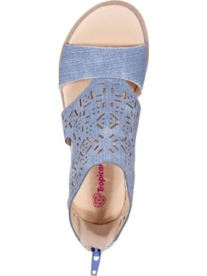 SANDALIA BOTIN CON TACON AZUL TROPICANA N - Image 3